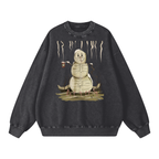 Dead Inside Snow Washed Oversized Sweatshirt