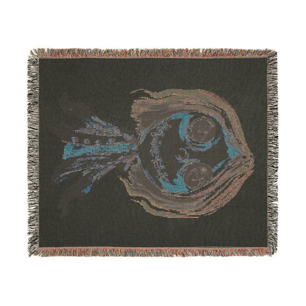 Button Eyes Woven Blanket