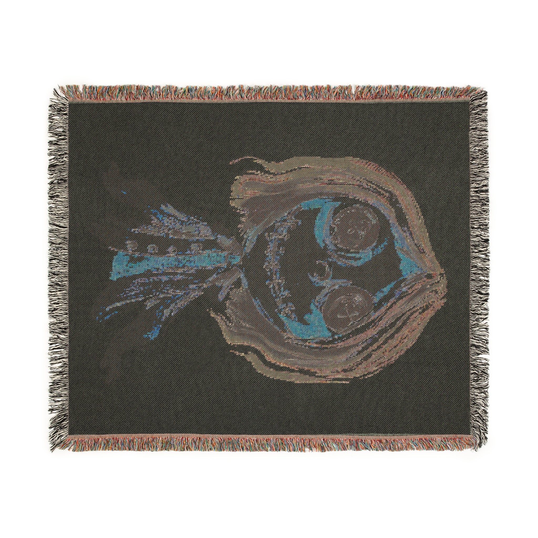 Button Eyes Woven Blanket