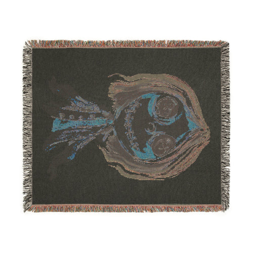 Button Eyes Woven Blanket