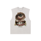 Beholder Raw Edge Cotton Tank Top