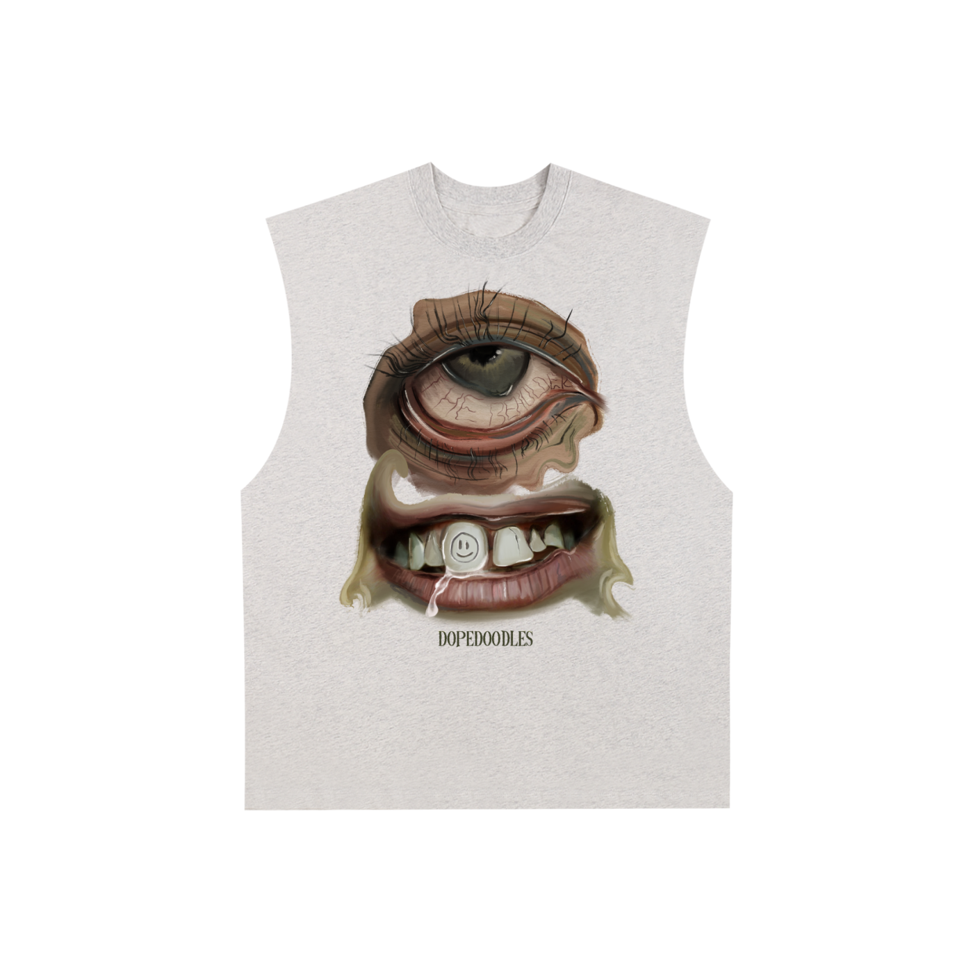 Beholder Raw Edge Cotton Tank Top