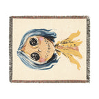 Button Eyes Woven Blanket