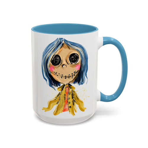 Button Girl Mug