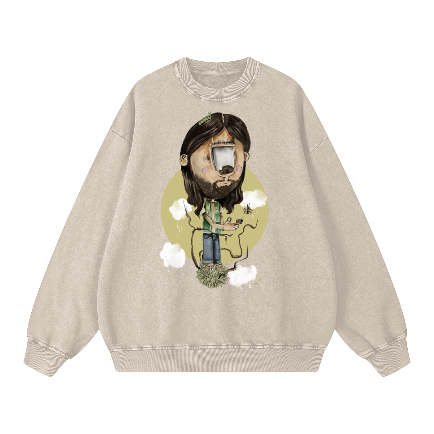 The Bugs Snow Washed Oversized Sweatshirt