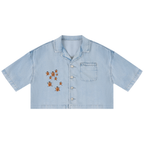 Women's Vintage Wash Boxy Cropped Shirt