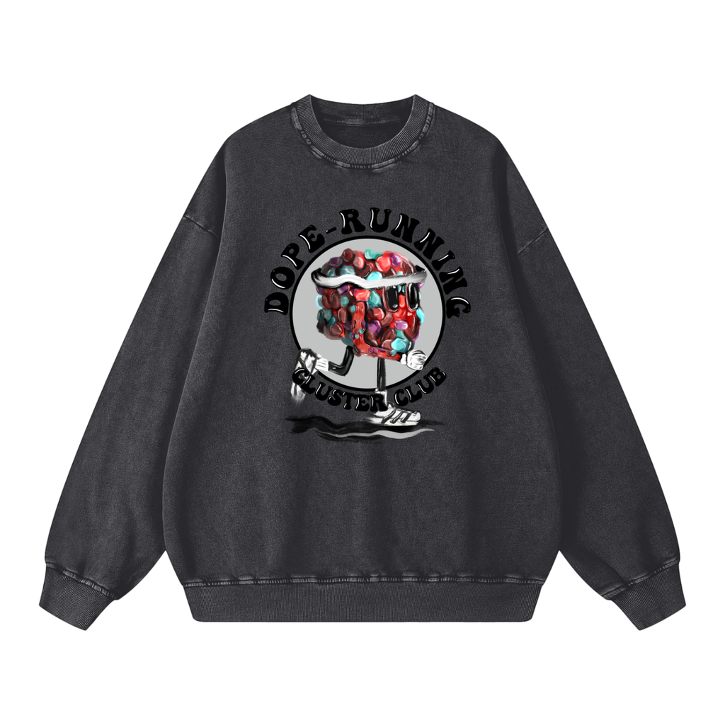 Cluster Club Washed Oversized Sweatshirt